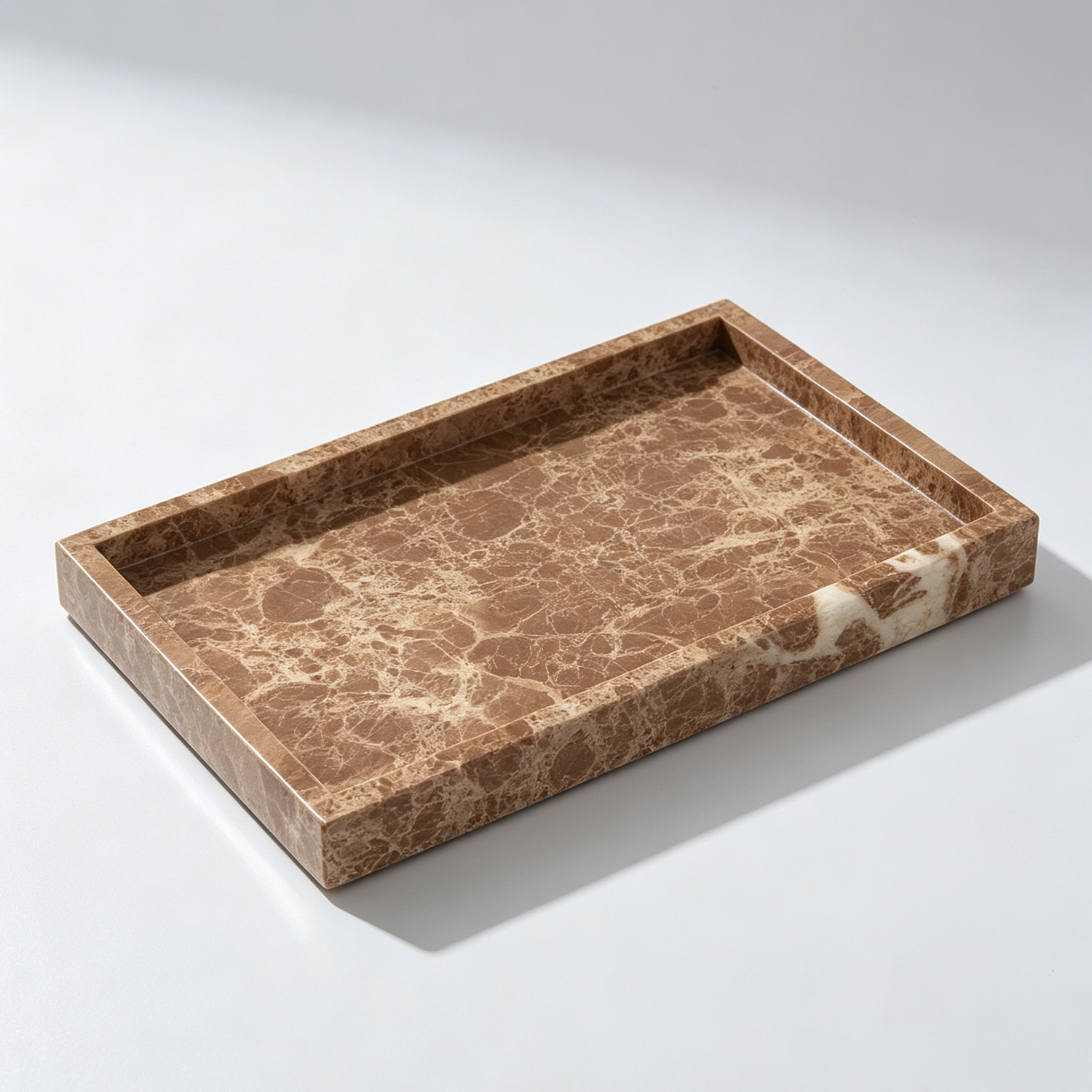 Natural Stone Marble Tray – Luxury Decorative Organizer for Vanity and Bathroom